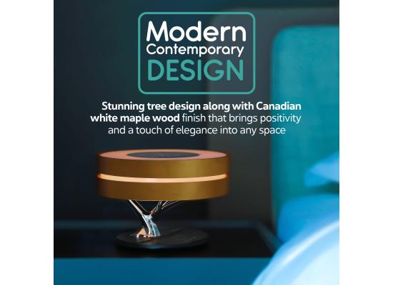 Promate Mirth 3-in-1 Contemporary Designed Desk Lamp Bluetooth Speaker with Qi Wireless Charger